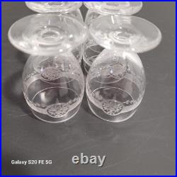 Carafe et 6 Verres St Louis Modèle Ligier Art Deco Ancien Service A Liqueur