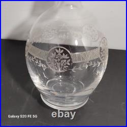 Carafe et 6 Verres St Louis Modèle Ligier Art Deco Ancien Service A Liqueur