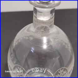 Carafe et 6 Verres St Louis Modèle Ligier Art Deco Ancien Service A Liqueur