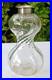 Carafe vase verre torsadé art déco argent massif sterling 20 cm glass rare