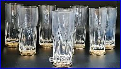Cave 8 verres cristal Martin Benito pieds dauphins Cellar 8 crystal glasses