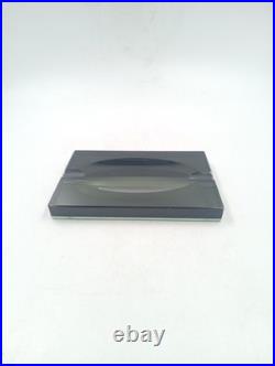 Cendrier Art Déco Moderniste Saint Gobain Jean luce Verre Vert Fumé Irisé France