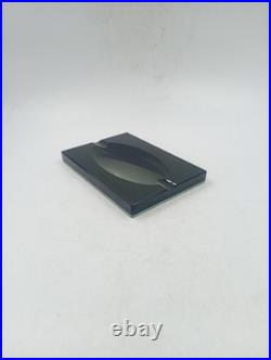 Cendrier Art Déco Moderniste Saint Gobain Jean luce Verre Vert Fumé Irisé France