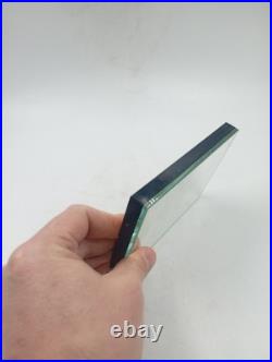 Cendrier Art Déco Moderniste Saint Gobain Jean luce Verre Vert Fumé Irisé France