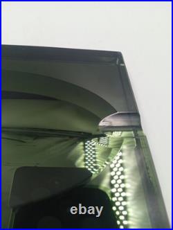 Cendrier Art Déco Moderniste Saint Gobain Jean luce Verre Vert Fumé Irisé France