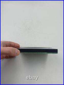 Cendrier Art Déco Moderniste Saint Gobain Jean luce Verre Vert Fumé Irisé France