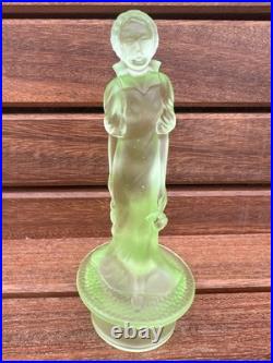 Centre de Table Pique-Fleurs Art Deco Walther & Sohne Verre Ouraline Centerpiece