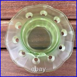 Centre de Table Pique-Fleurs Art Deco Walther & Sohne Verre Ouraline Centerpiece
