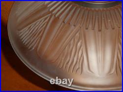 Centre de table français Art déco années 1930 en bois aluminium verre opalescent