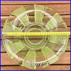 Centre de table pique-fleurs Art Deco Walther & Sohne verre ouraline centerpiece