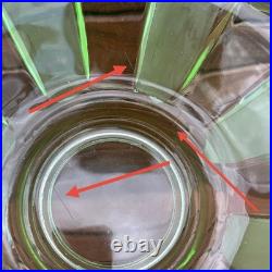 Centre de table pique-fleurs Art Deco Walther & Sohne verre ouraline centerpiece