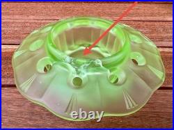 Centre de table pique-fleurs Art Deco Walther & Sohne verre ouraline centerpiece