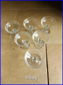 Champagne 6 Coupe A Champagne En Verre Souffle Et Meulé Ancien Art Deco