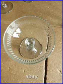 Champagne 6 Coupe A Champagne En Verre Souffle Et Meulé Ancien Art Deco