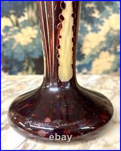 Charles Schneider Pour Le Verre Français, Vase Modele Amarantes, Art deco