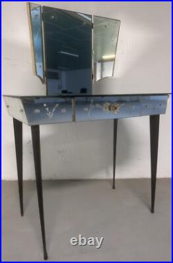 Coiffeuse en Verre de Venise Murano Miroir Art Deco Design Vintage Chambre