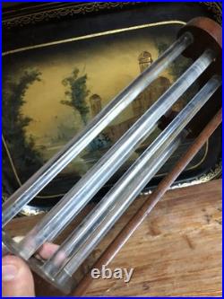 Corbeille Art Deco Banquette de Verre Bois Design Moderniste Panière