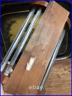 Corbeille Art Deco Banquette de Verre Bois Design Moderniste Panière