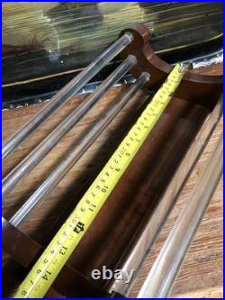 Corbeille Art Deco Banquette de Verre Bois Design Moderniste Panière