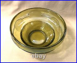 Coupe ART DECO verre gravé à l'acide signé MONTJOYE SD décor de rose SAINT DENIS