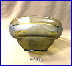 Coupe ART DECO verre gravé à l'acide signé MONTJOYE SD décor de rose SAINT DENIS