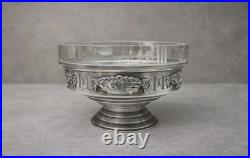 Coupe Ancienne Art Déco en verre et métal argenté