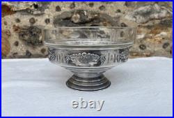 Coupe Ancienne Art Déco en verre et métal argenté