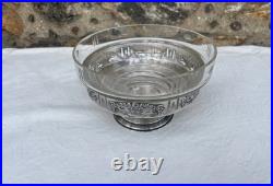 Coupe Ancienne Art Déco en verre et métal argenté