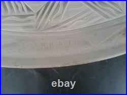 Coupe Art Deco En Verre Presse Moule Signee Lorrain Nancy Marque Creee Par Daum