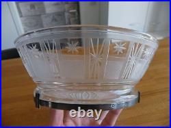 Coupe Art Déco Verre Ou Cristal Monture En Argent