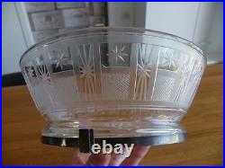 Coupe Art Déco Verre Ou Cristal Monture En Argent