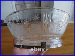Coupe Art Déco Verre Ou Cristal Monture En Argent