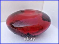 Coupe Art? Déco en verre rouge gravé à l'acide signée Legras