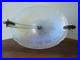 Coupe Art déco 1930 verre opalescent signé JULIEN FRANCE chrome et palissandre