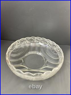 Coupé Centre De La Table En Verre Art Déco Décor Poissons Daum Lalique