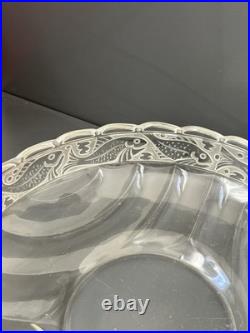 Coupé Centre De La Table En Verre Art Déco Décor Poissons Daum Lalique