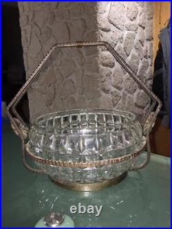 Coupe En Verre Monture Panier Fer Forgé Art Deco