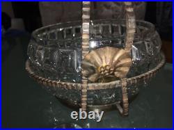 Coupe En Verre Monture Panier Fer Forgé Art Deco