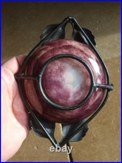 Coupe Pate De Verre Fer Forgé Art Deco Art Nouveau