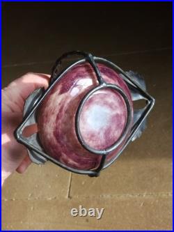 Coupe Pate De Verre Fer Forgé Art Deco Art Nouveau