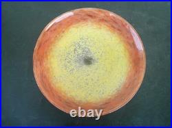 Coupe Sur Pied Art Deco En Verre Marmoreen Signee Schneider Tres Bon Etat Rare