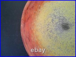 Coupe Sur Pied Art Deco En Verre Marmoreen Signee Schneider Tres Bon Etat Rare