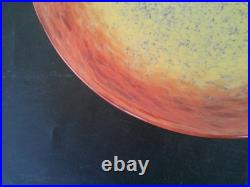 Coupe Sur Pied Art Deco En Verre Marmoreen Signee Schneider Tres Bon Etat Rare