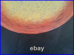 Coupe Sur Pied Art Deco En Verre Marmoreen Signee Schneider Tres Bon Etat Rare