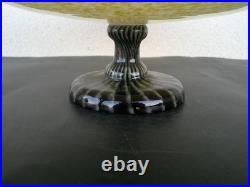 Coupe Sur Pied Art Deco En Verre Marmoreen Signee Schneider Tres Bon Etat Rare