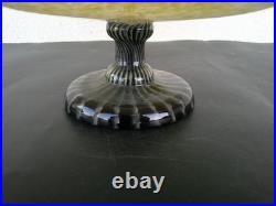 Coupe Sur Pied Art Deco En Verre Marmoreen Signee Schneider Tres Bon Etat Rare