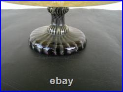 Coupe Sur Pied Art Deco En Verre Marmoreen Signee Schneider Tres Bon Etat Rare