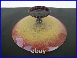 Coupe Sur Pied Art Deco En Verre Marmoreen Signee Schneider Tres Bon Etat Rare