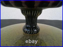 Coupe Sur Pied Art Deco En Verre Marmoreen Signee Schneider Tres Bon Etat Rare