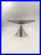 Coupe Verre Fumé Pied Aluminium Chromé Art Déco Steamline France Année 1940 1950